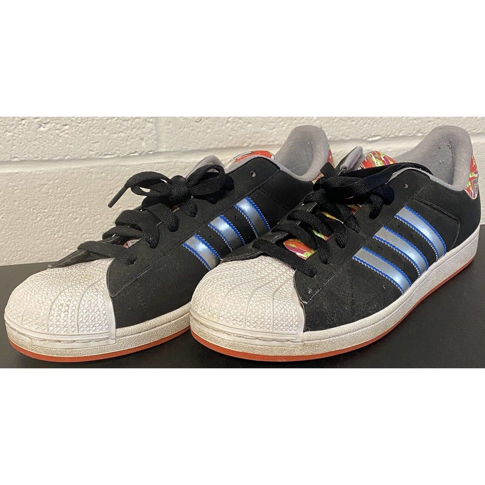 Adidas Superstar II Black/Gray Multicolor Heel/tongue Art# G99439 Men's 13